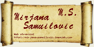 Mirjana Samuilović vizit kartica